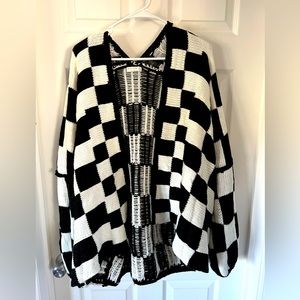 Checkered cardigan